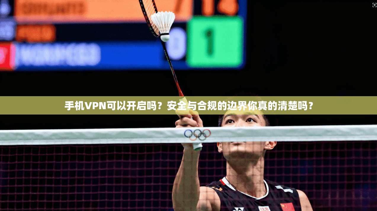 手机VPN可以开启吗?安全与合规的边界你真的清楚吗?