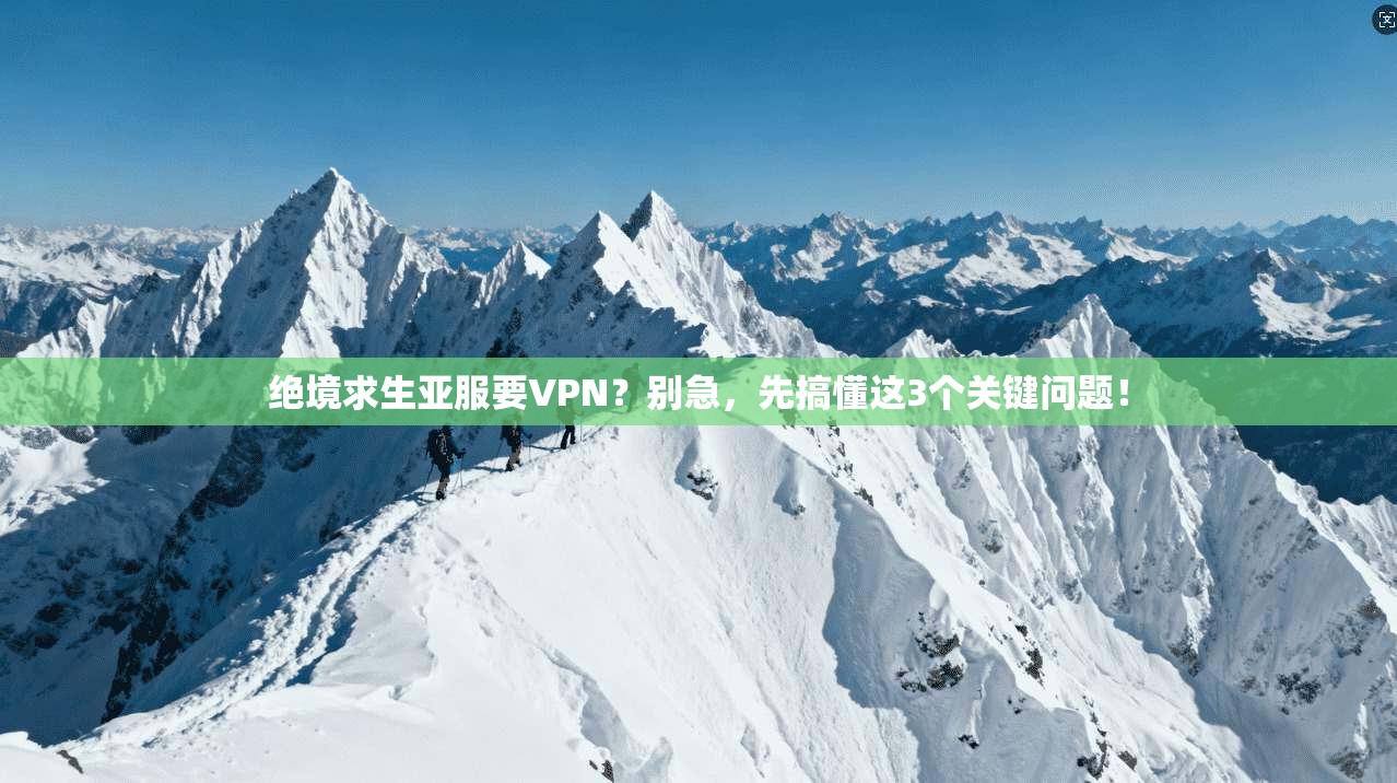 绝境求生亚服要VPN？别急，先搞懂这3个关键问题！