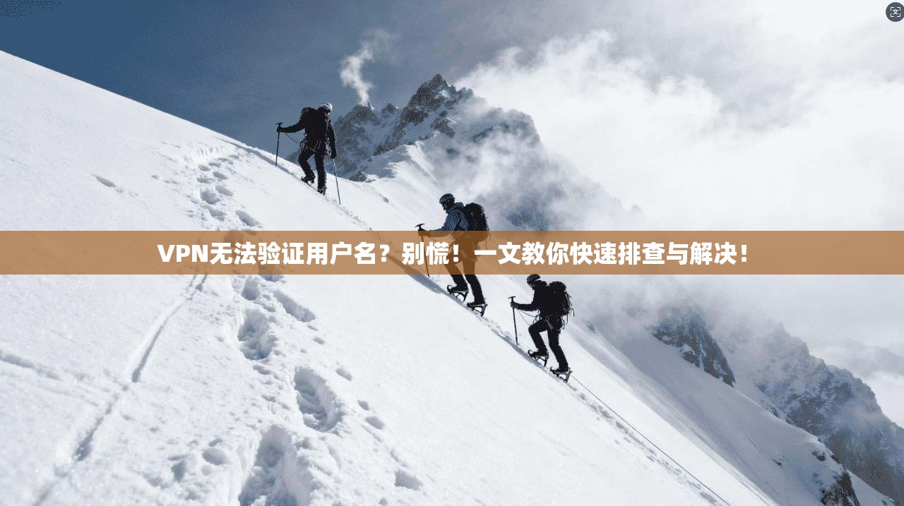 VPN无法验证用户名？别慌！一文教你快速排查与解决！