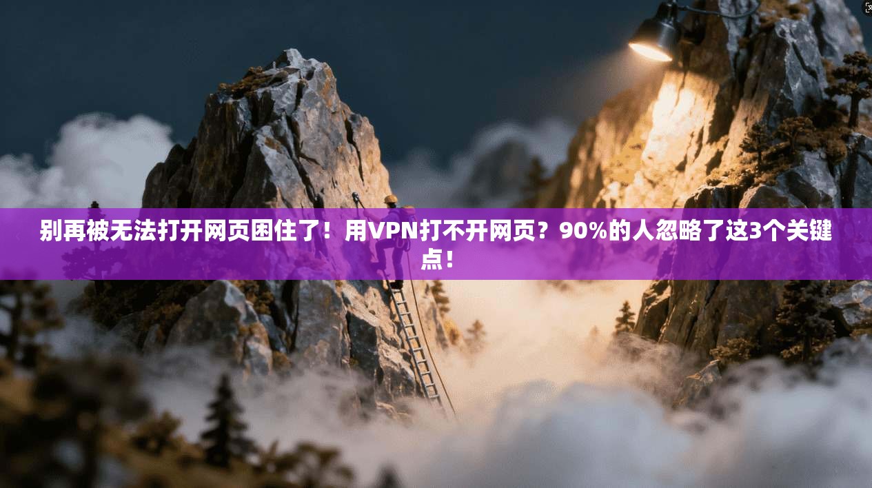别再被无法打开网页困住了！用VPN打不开网页？90%的人忽略了这3个关键点！
